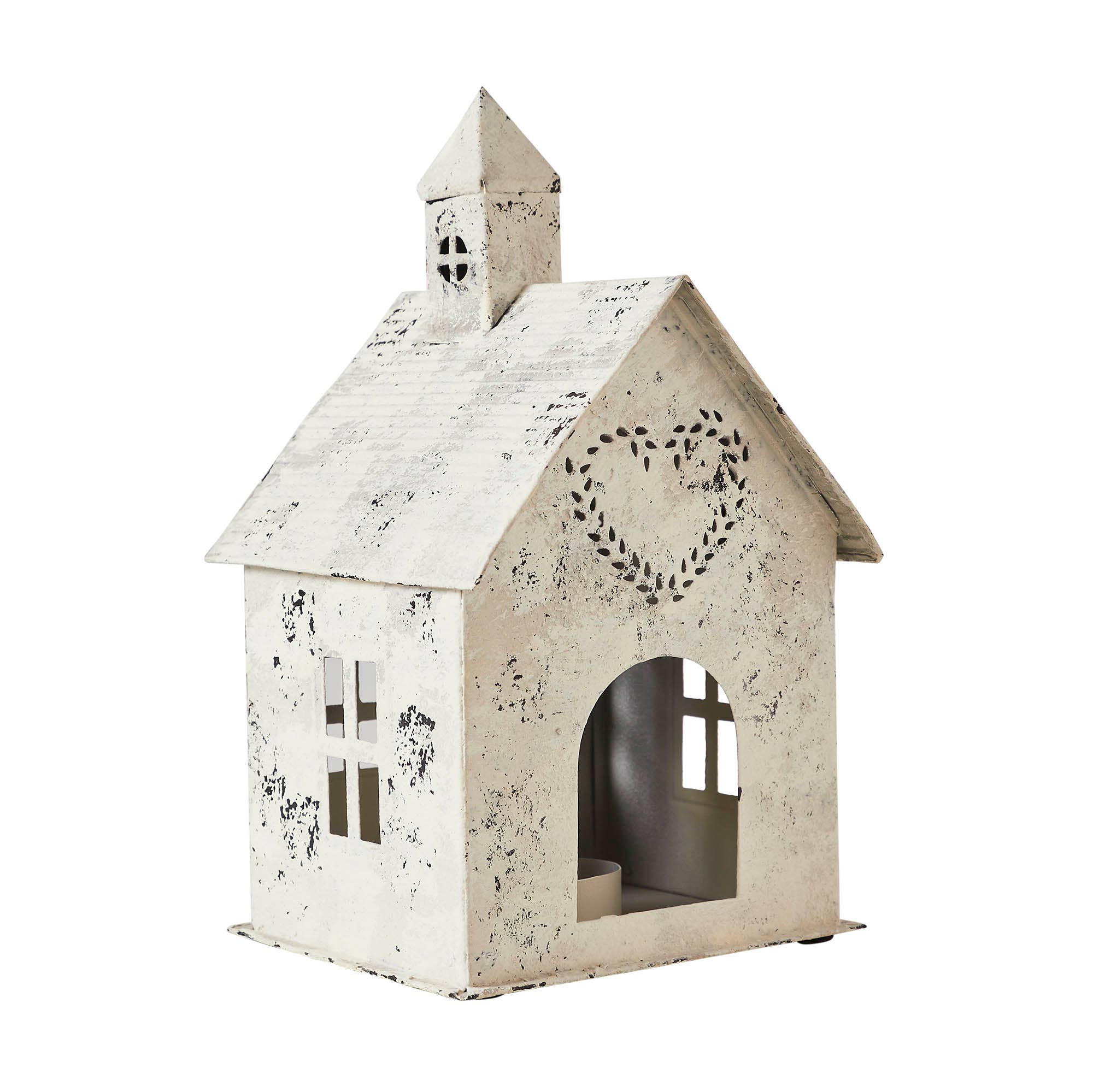 VHC Brands - Wholesale Candle Holder - Tealight Holder Metal Village House C Antique Cream 9x5x53