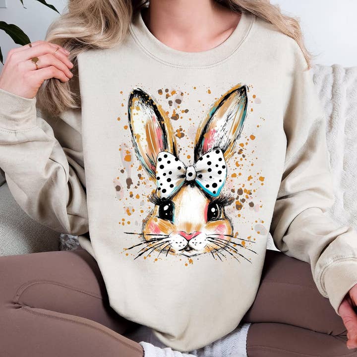 Cute Bunny Easter Sweatshirt, Funny Easter T-Shirt for wholesale by NVC Ecommerce LLC