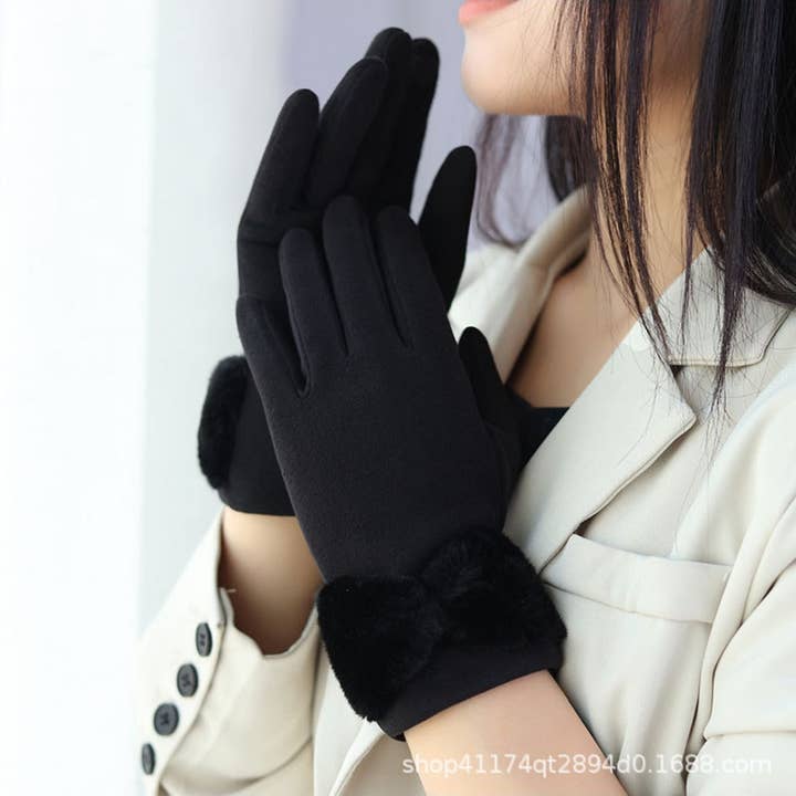 Funkyrel® Atzbranding Limited - Wholesale Gloves - Women's - Gloving - Women's Winter Touchscreen Gloves with Bow10