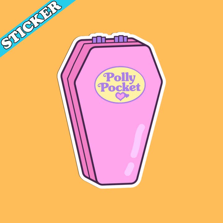 Pretty Toxic Stickers - Wholesale Sticker - Polly Pocket Coffin Sticker, Retro Pastel Goth, Cute 90s y2k