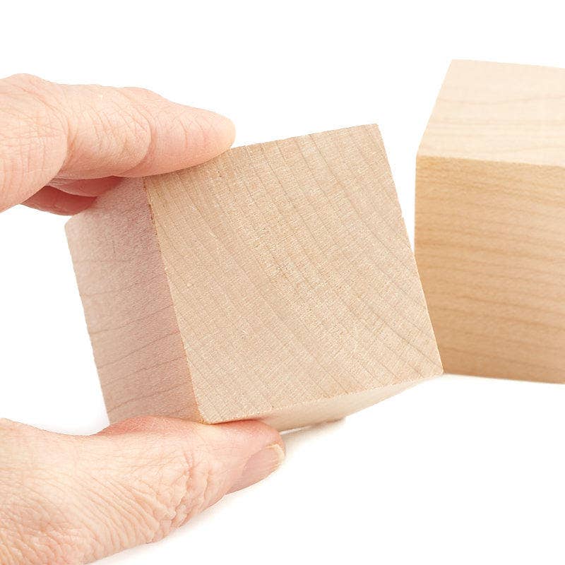 Factory Direct Craft - Wholesale Cutouts - 1-3/4" Unfinished Wooden Cubes - Pack of 8 Wood Blocks4