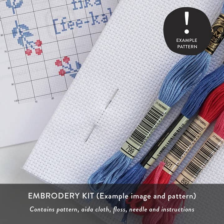 The Folklore Company – wholesale Material för broderi/korsstygn – Broderi kit - jag är inte rädd