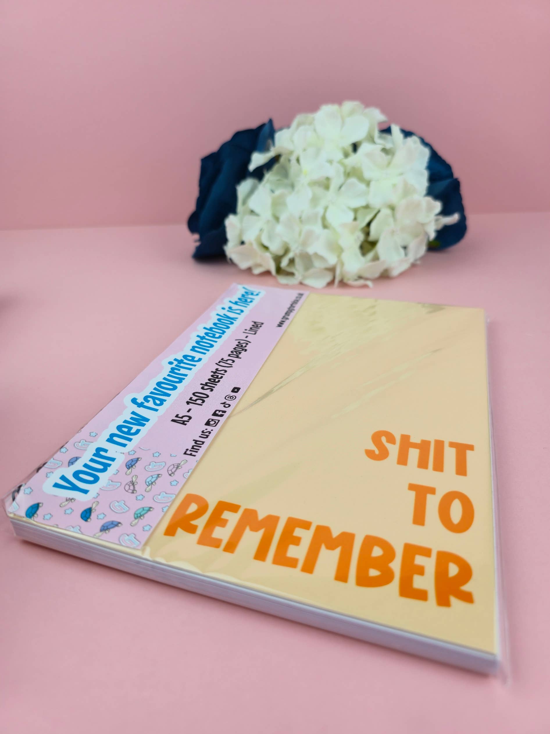 The Grumpy Tortoise - Wholesale Notebook - Spiral Notebooks |Shit To Remember Notebook | Lined Journal | Gift |1