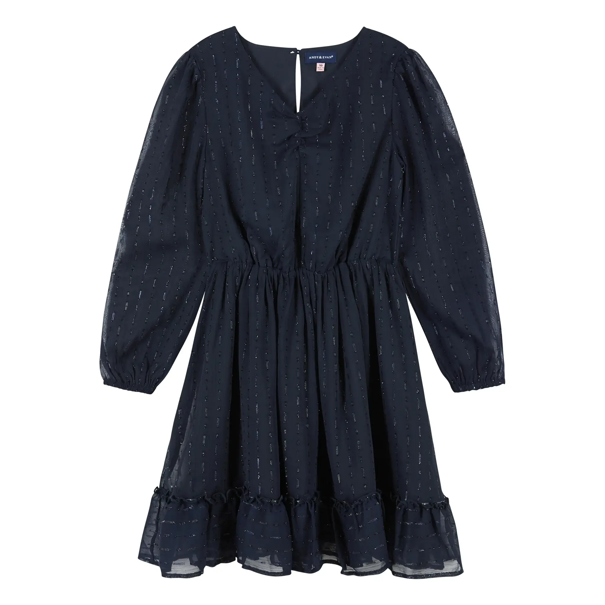 Navy Girls Tween Starry Elegance Holiday Dres for wholesale on Faire0