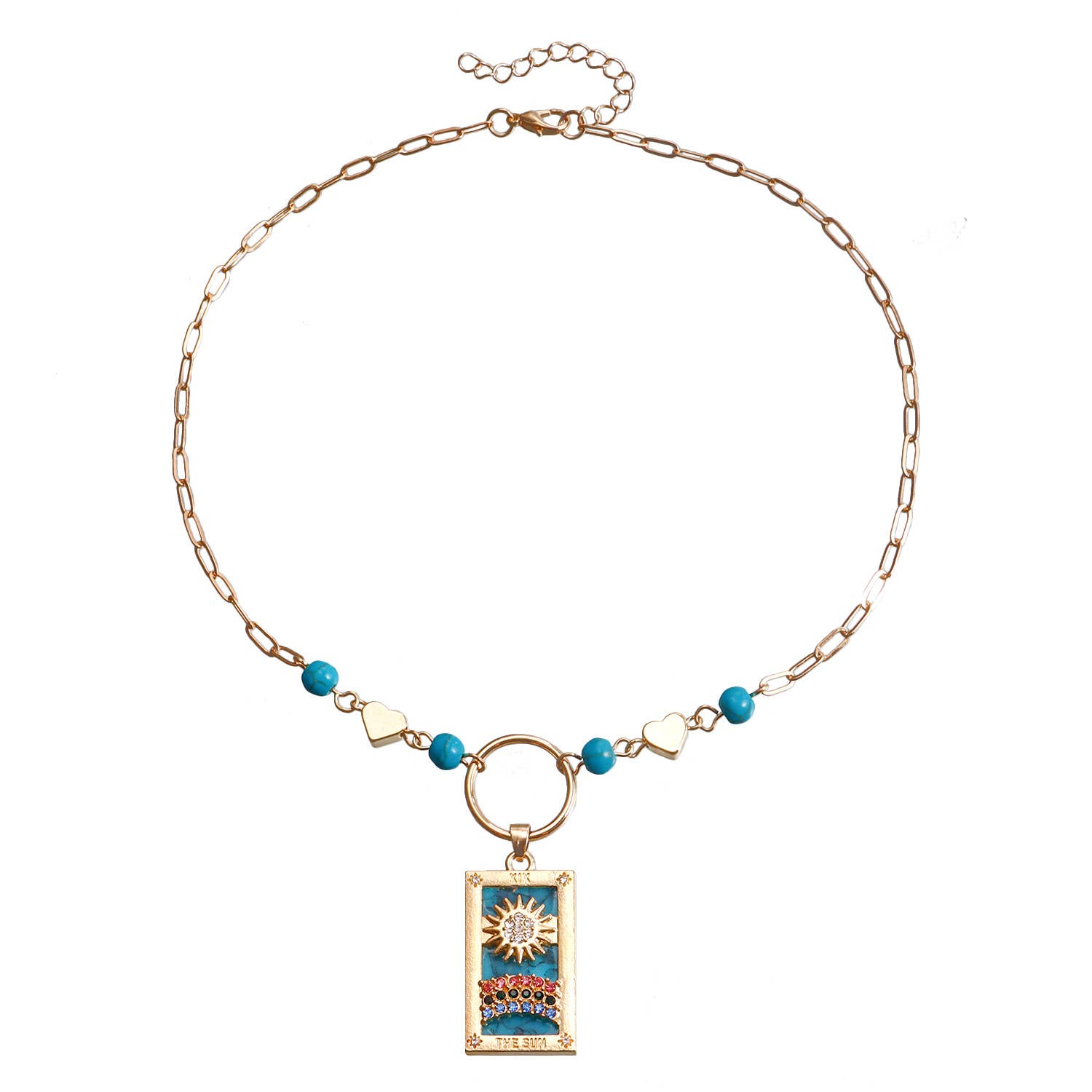 Gemscape UK - Wholesale Pendant/Charm Necklace - Tarot Design Beaded Necklace with Crystal -Trendy Jewelry12
