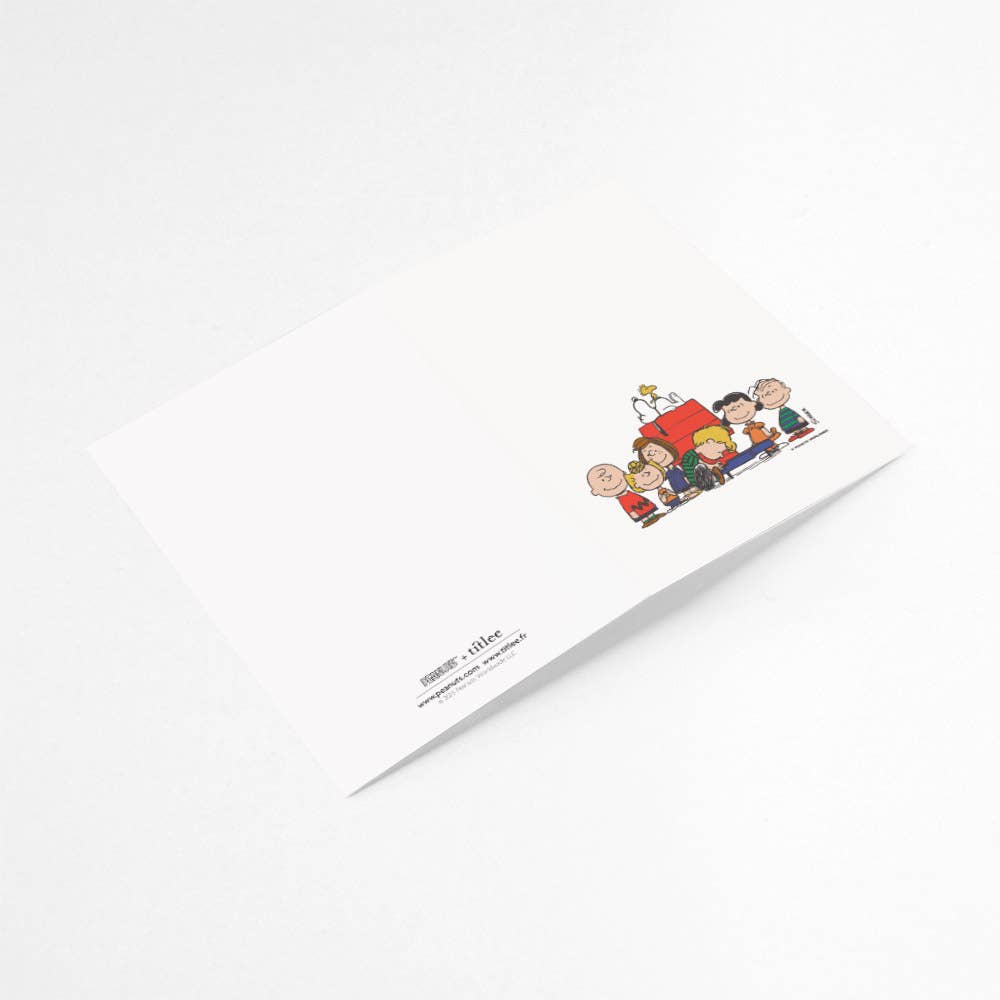 Titlee - Vente Carte de vœux classique - Carte double Snoopy & The Peanuts + enveloppe + sticker1