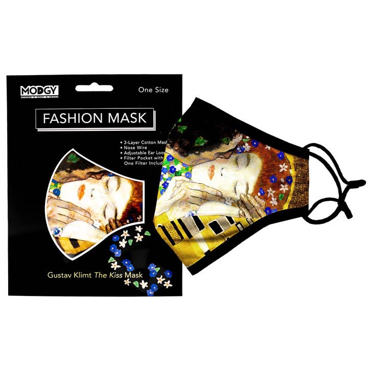 Modgy - Wholesale Protective Face Mask/Shield - Klimt The Kiss Fashion Mask