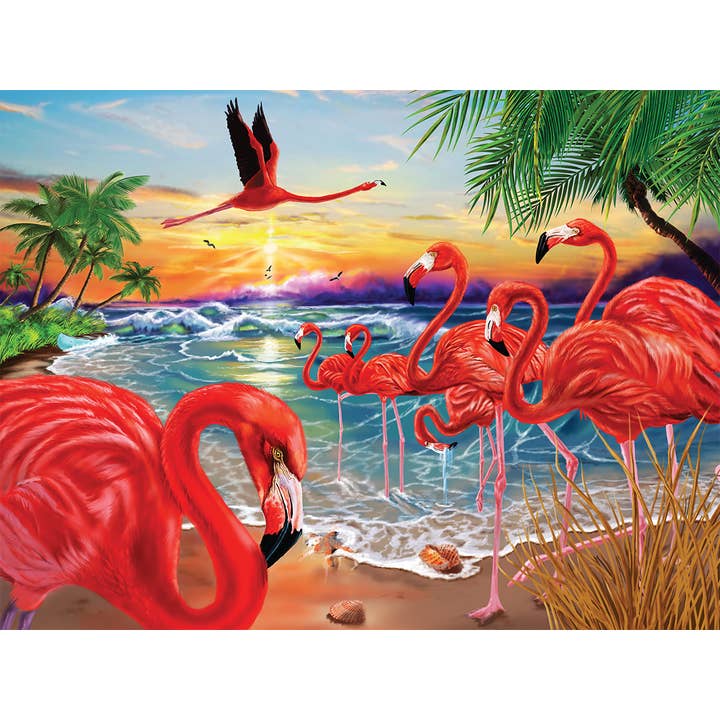 Flamingo Bay 550 Piece Puzzle for wholesale by Heritage Puzzle