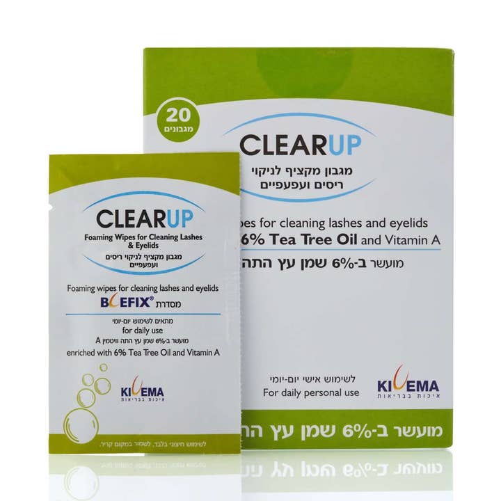 Kivema ClearUp Ögonlockstorkar Med 6% Tea Tree Oil för wholesale av KIVEMA LLC