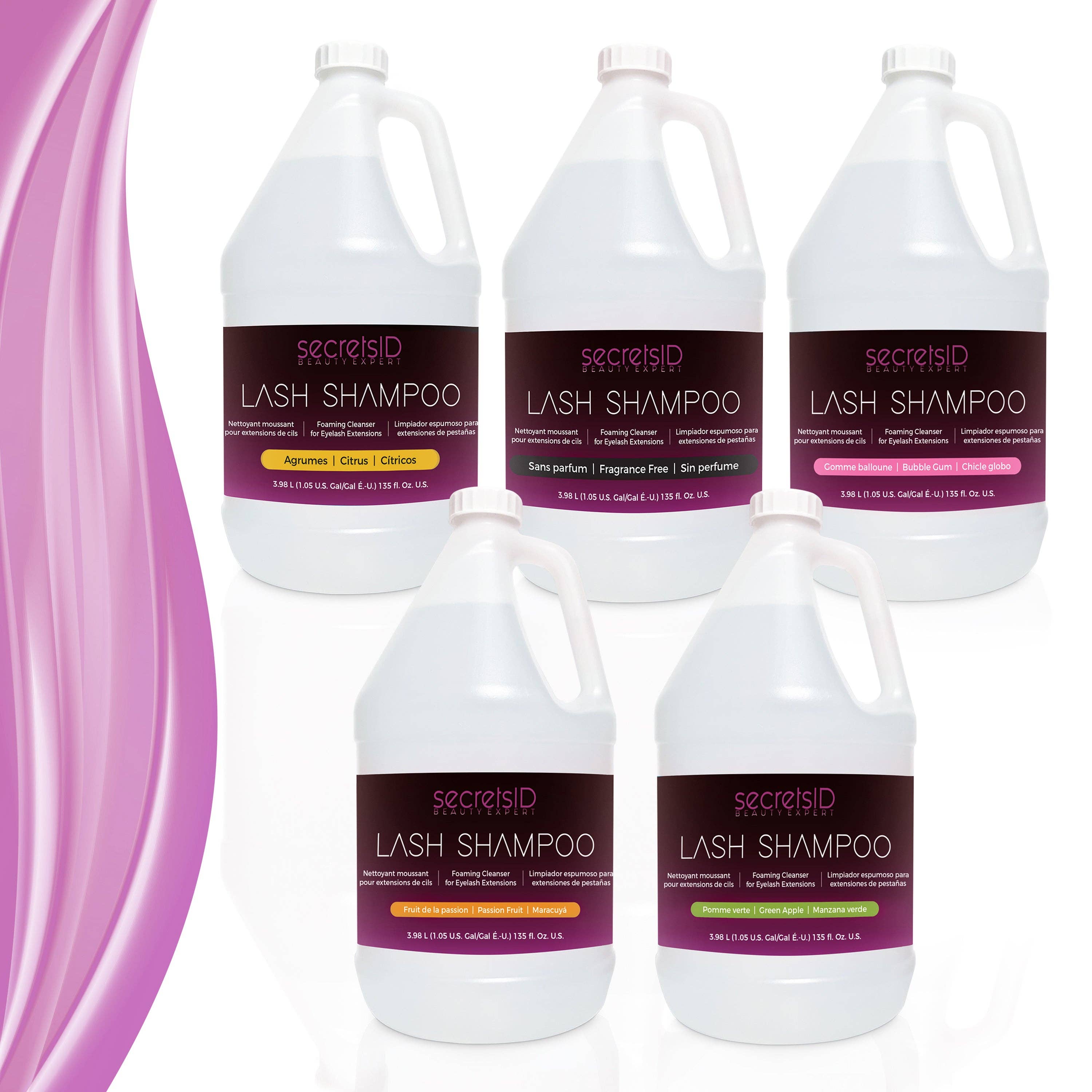 SecretsID - Wholesale Eyelash/Brow Serum - Foaming Lash Shampoo Bulk 1 Gallon Size - Bubble Gum Scent8