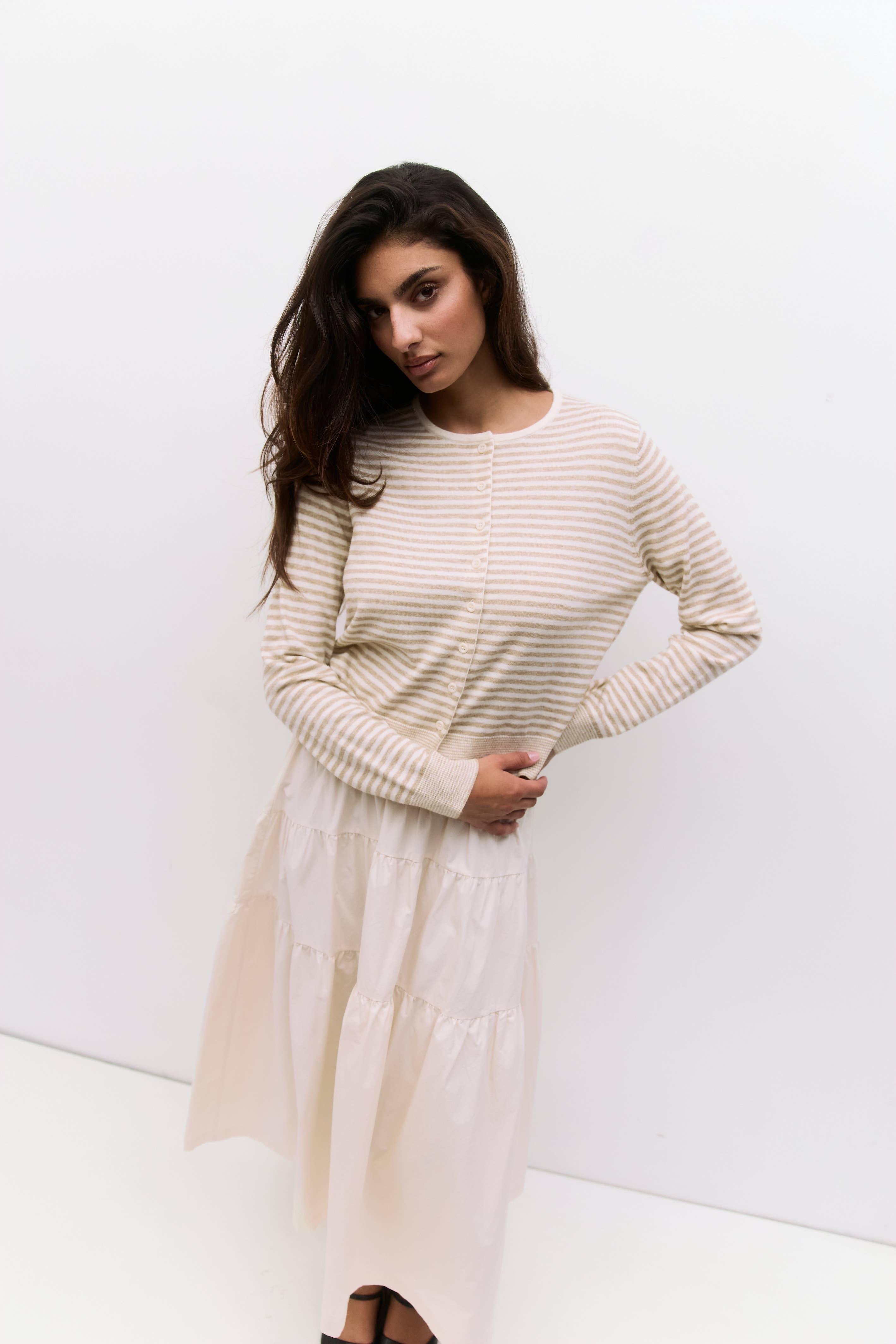 MOD REF - Wholesale Cardigan - Women's - The Montana Cardigan | Striped Button-Down Cardigan17