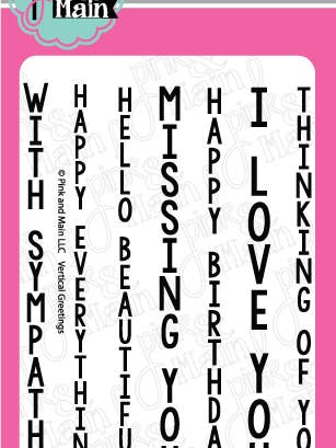 Vertical Greetings for wholesale by Pink and Main