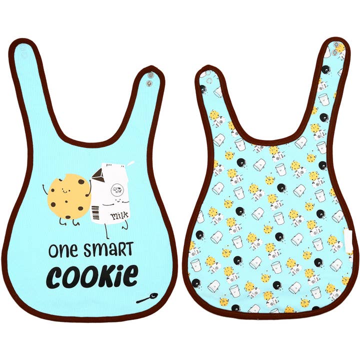 Cookies and Milk - Reversible Bib 6M-3T for wholesale by Pavilion
