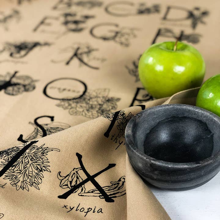 Planetarium - Wholesale Tea Towel - ABC Herbs & Spices Hand-printed Tea Towel3