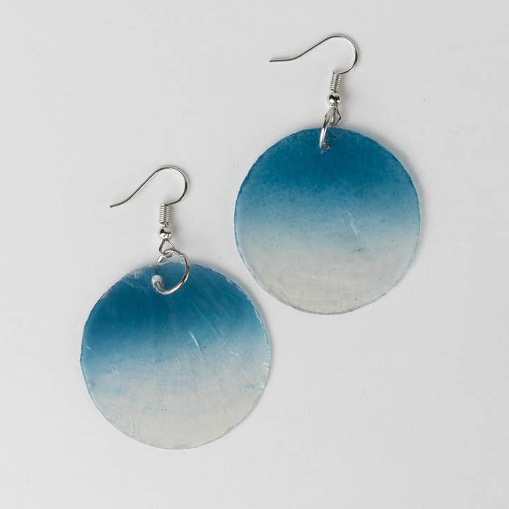 Ten Thousand Villages - Wholesale Dangle Earrings - Calao Ombre Capiz Drop Earrings
