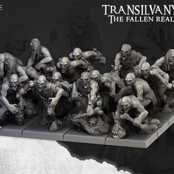Ghoul Set - Highland Miniatures | DnD | Undead | Zombie | 32mm | Pathfinder | Graveyard | TTRPG | Wargaming | Frostgrave | Transylvania for wholesale by The Beaver and Broadsword