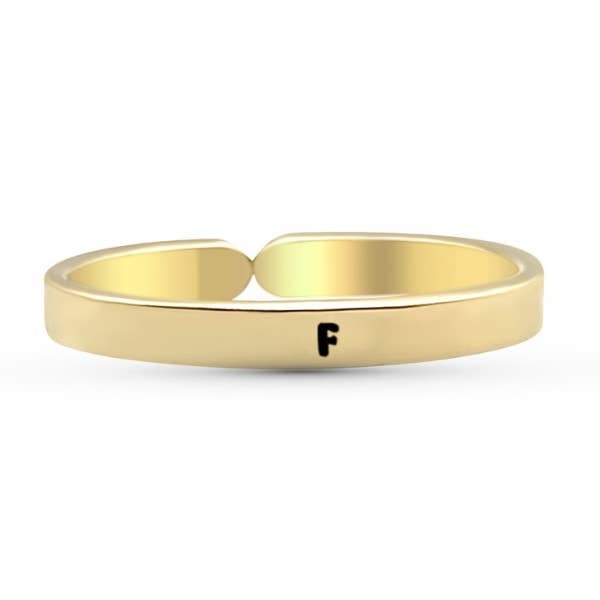 Camilla Limón - Wholesale Band/Stacked Ring - Initial Adjustable, Personalized, Engraved Stacking Ring17