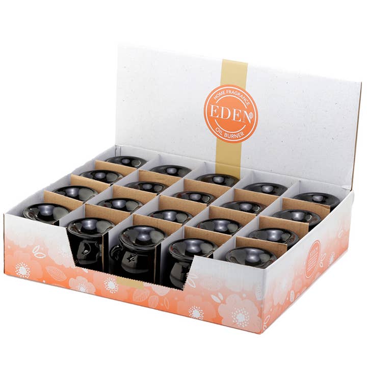 Puckator Ltd - Wholesale Oil Warmer - Eden Small Black Cauldron Oil Burner