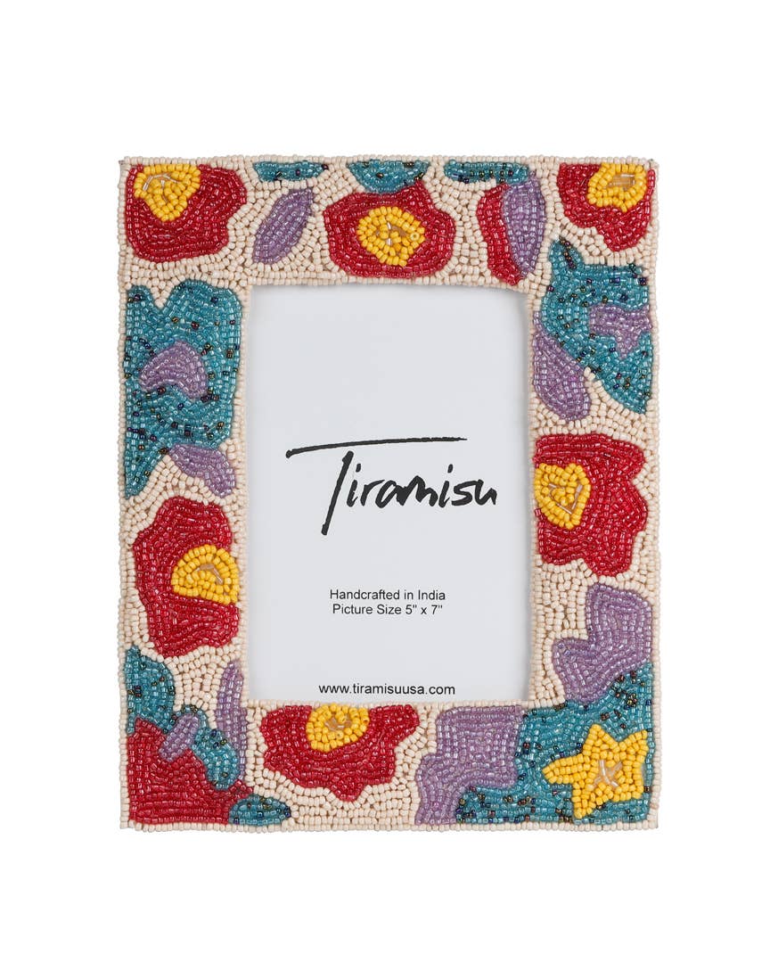 Tiramisu - Wholesale Picture Frame - Tiramisu Vibrant Vue Beaded Spectrum Picture Frame0