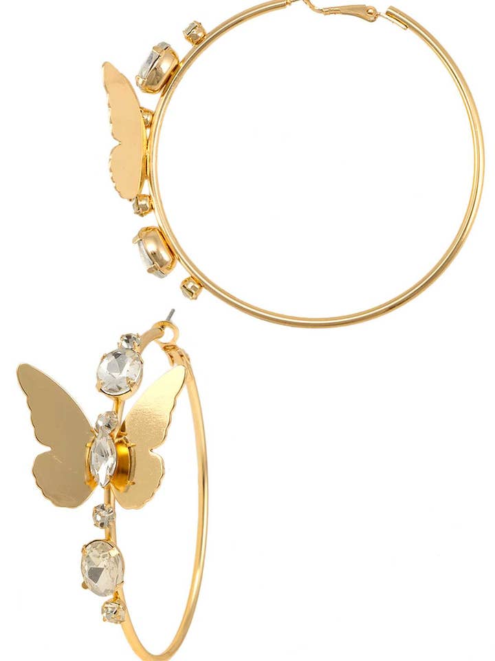 Brinco Argola Borboleta 4113 por atacado de anbfashion