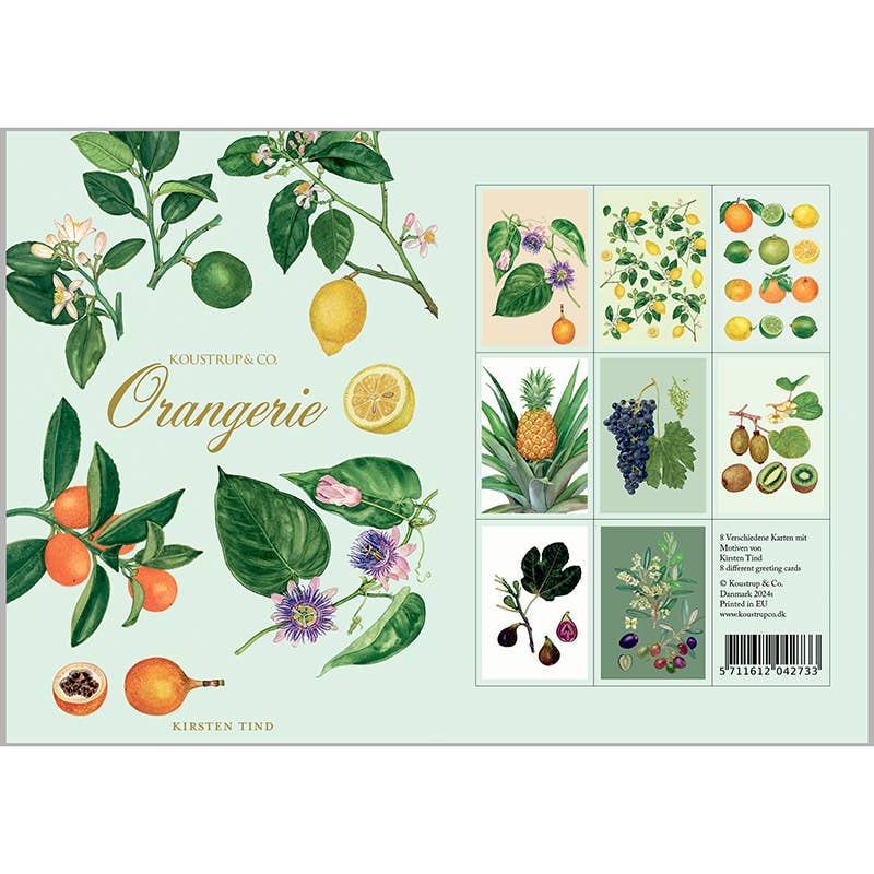 Koustrupco - Wholesale Stationery/Notecard Set - Cardfolder Orangerie - 8 cards w/envelopes (german)4