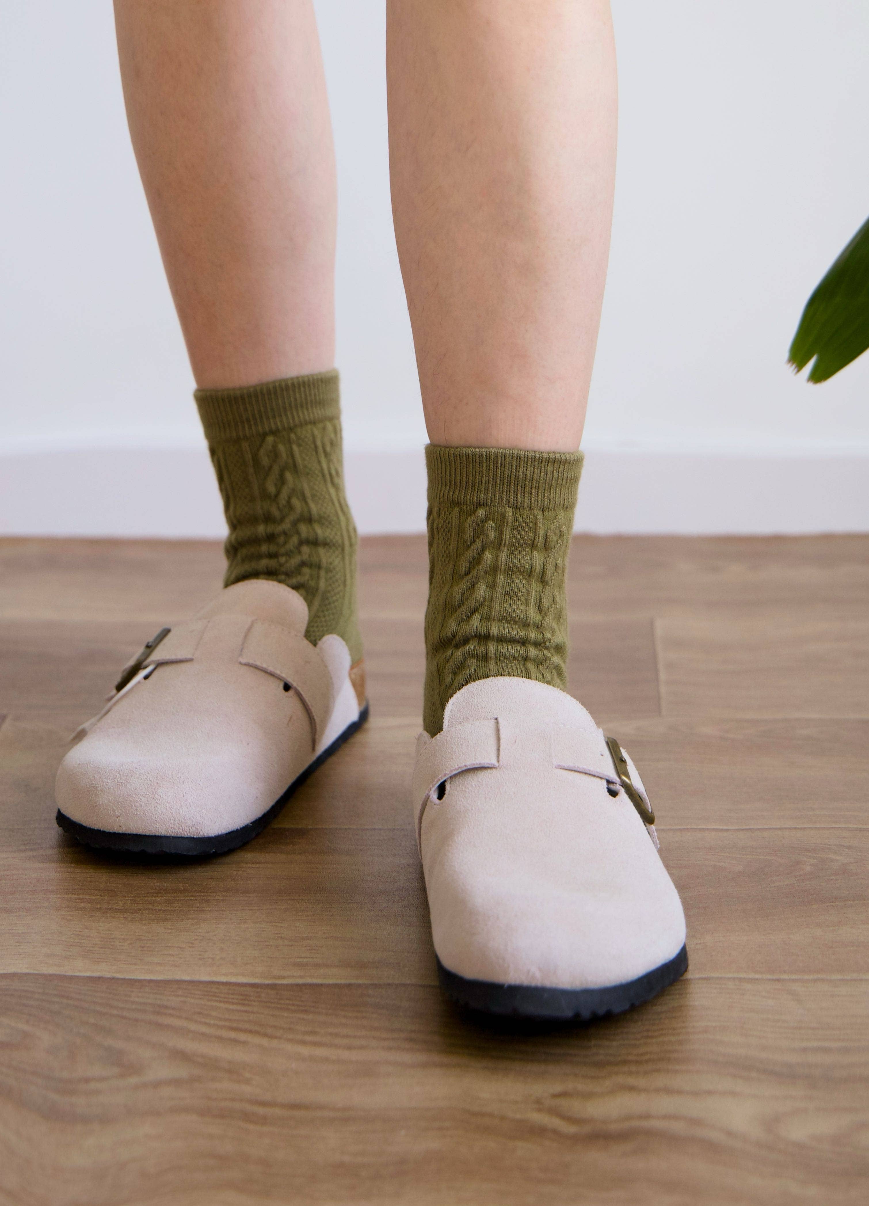 Happy Knits - Venta al por mayor Calcetines - Mujer - Calcetines retro Warm Twist - Calcetines de lana tejidos de color sólido10