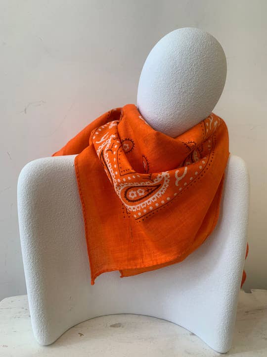 Nola by bijusol - Vente Écharpe – femme - Foulards/Bandanas Carrés en Coton 55 cm x 552