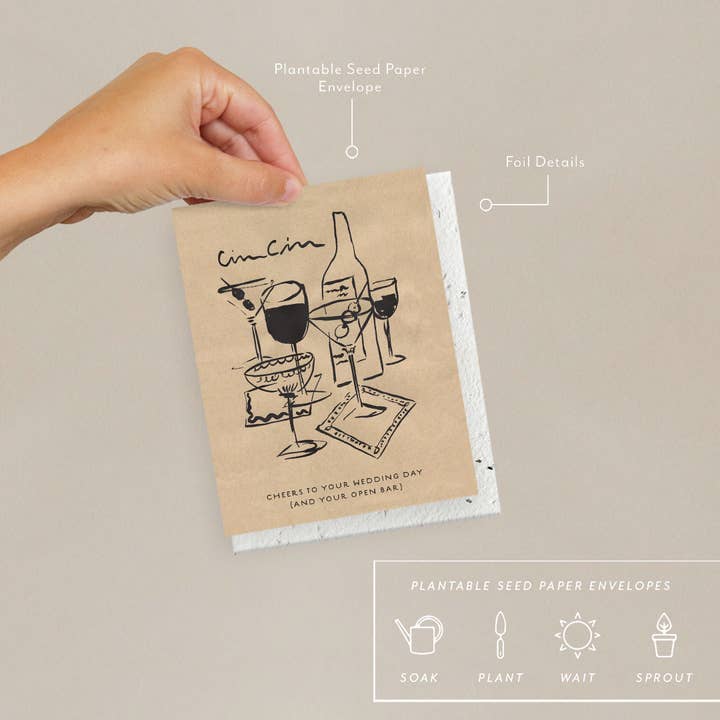 Cin Cin - Trouwkaart voor wholesale door Seedlings