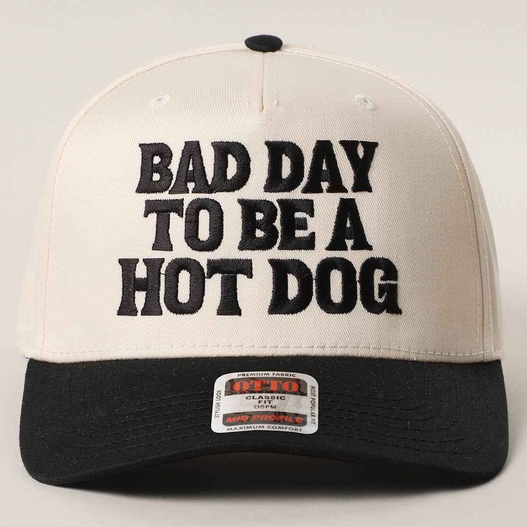 Fashion City - Wholesale Trucker Hat - Unisex - BAD DAY TO BE A HOT DOG Embroidered Trucker Hat 0