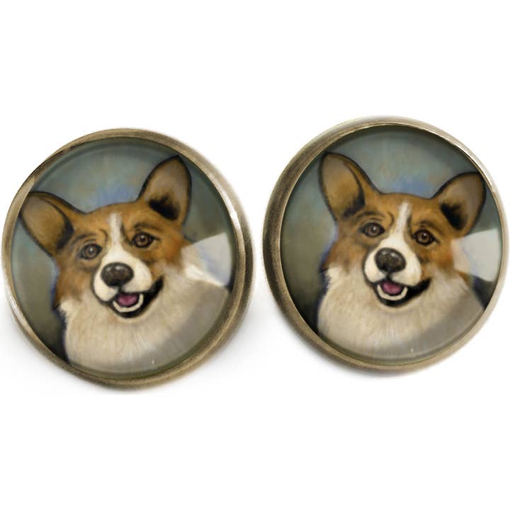 Best Friends Corgi Dog Stud Earrings for wholesale by The Divine Iguana