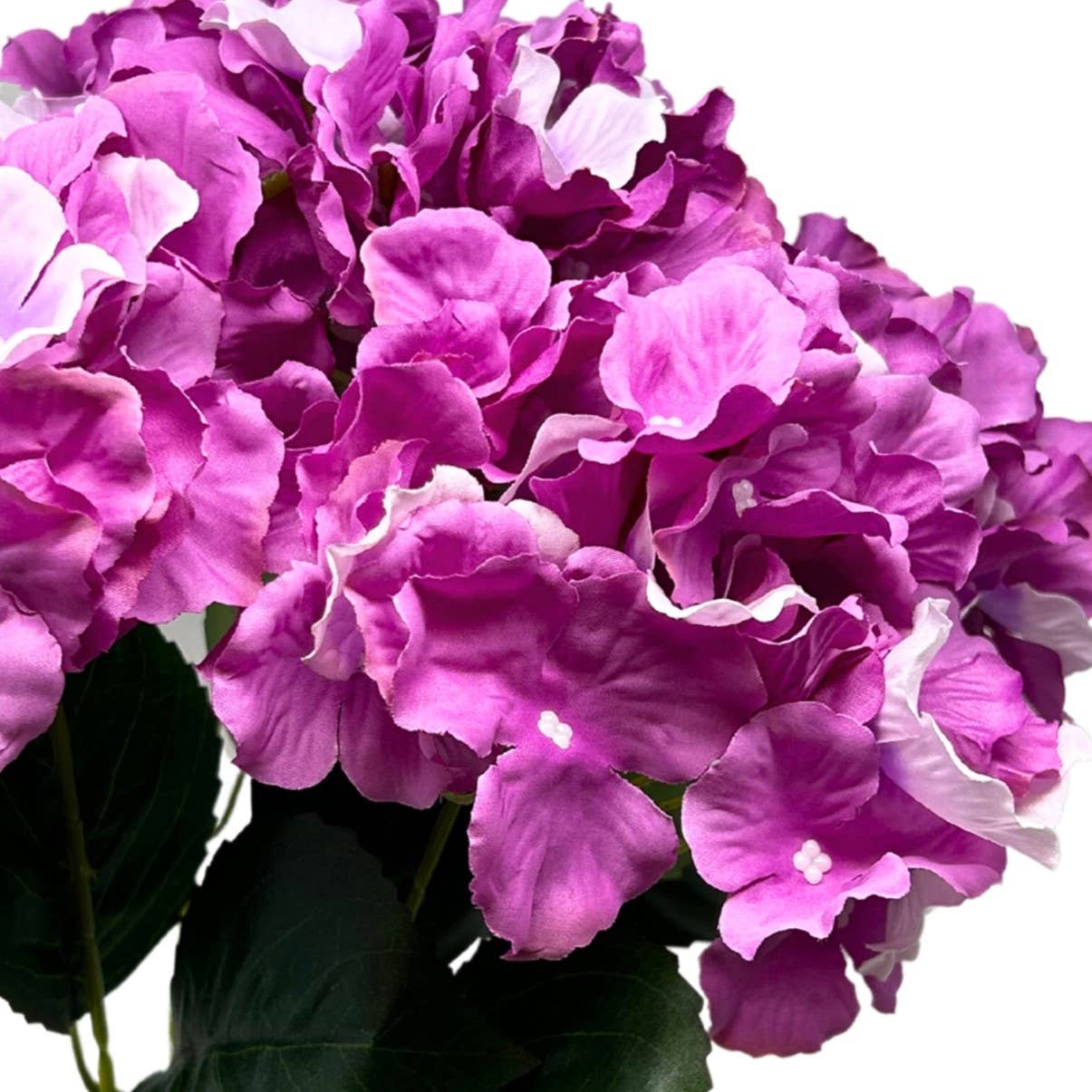 David Christopher's Collection - Wholesale Artificial Flowers - Cypress Garden Hydrangea Bush x 5 - 19” -Orchid1
