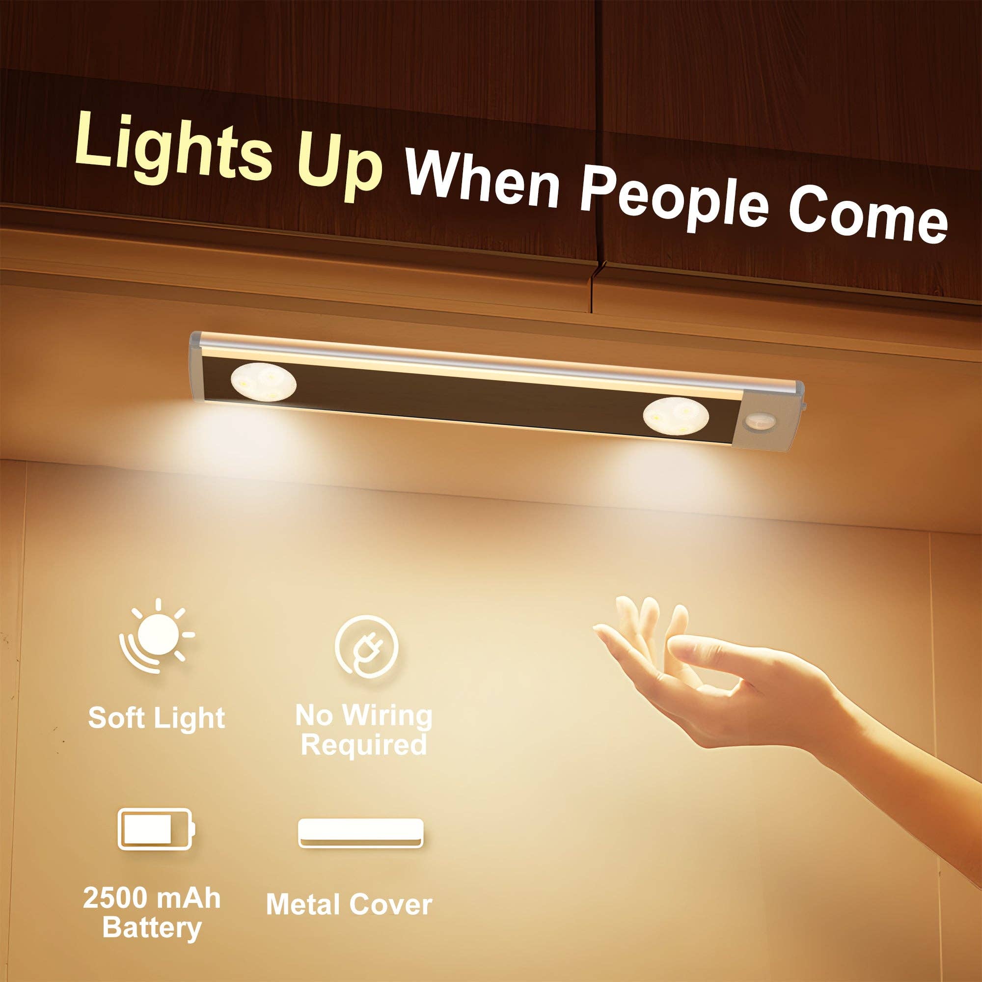 LEPOTEC INC - Wholesale Accent/Desk Lamp - Lepotec 6 LED Wireless Motion Sensor Under Counter LED Lights For Kitchen4