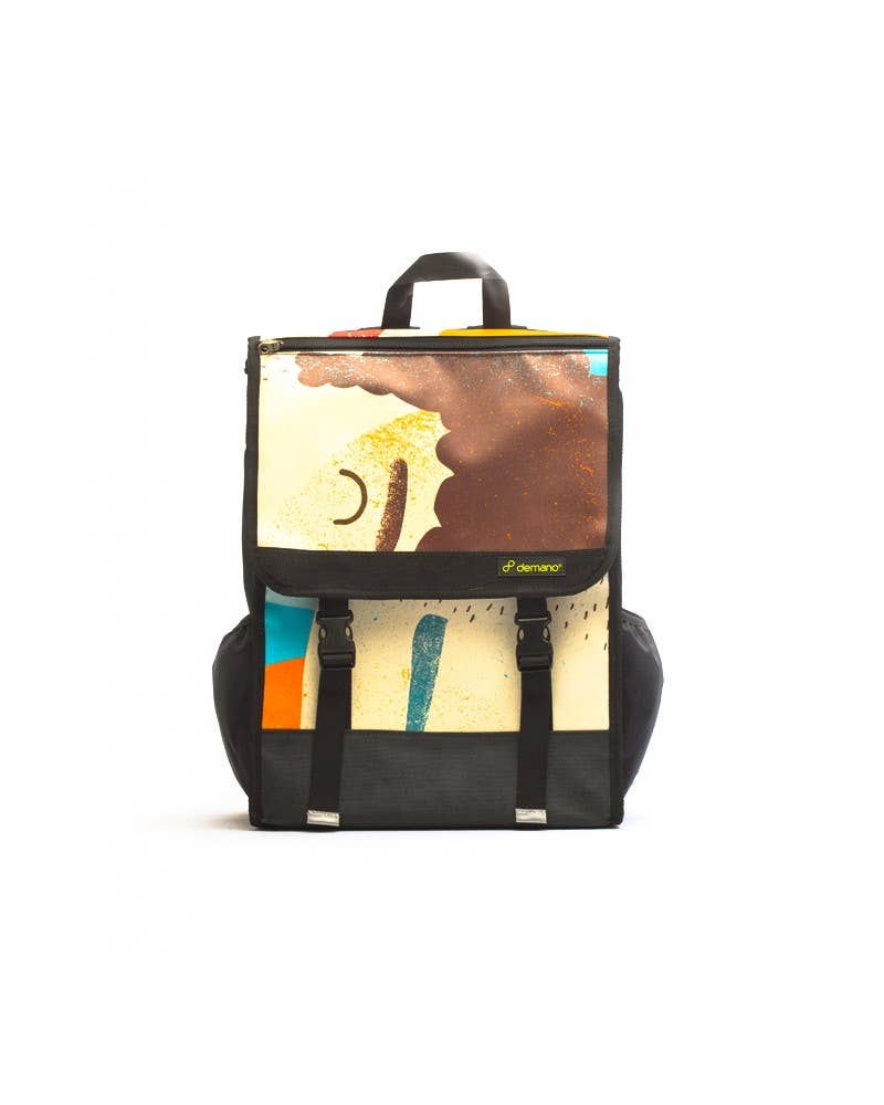 DEMANO - Wholesale Backpack - Unisex - Verdi L - Eco Large Recycled Backpack - Beige0