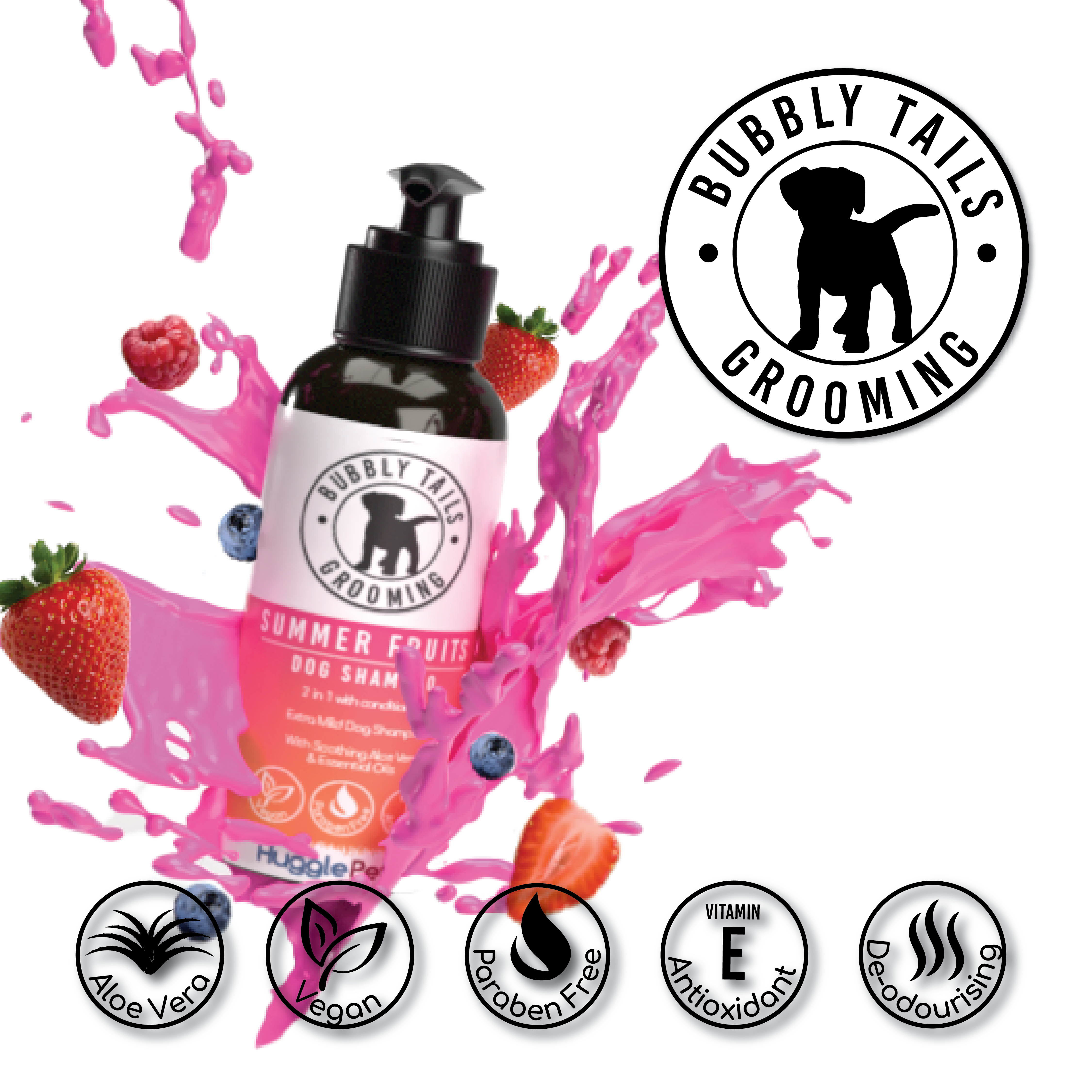 HugglePets - Venta al por mayor Champú - Perros - Champú para perros HugglePets Bubbly Tails7