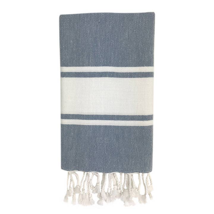 Essential Stripe Turkish Hand Towel for wholesale by SLATE + SALT