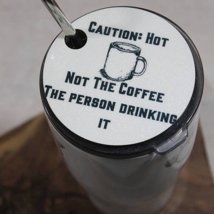 Precaución: Hot Not The Coffee//Cubrevasos Stanly de 40 oz para venta al por mayor de Raven Design