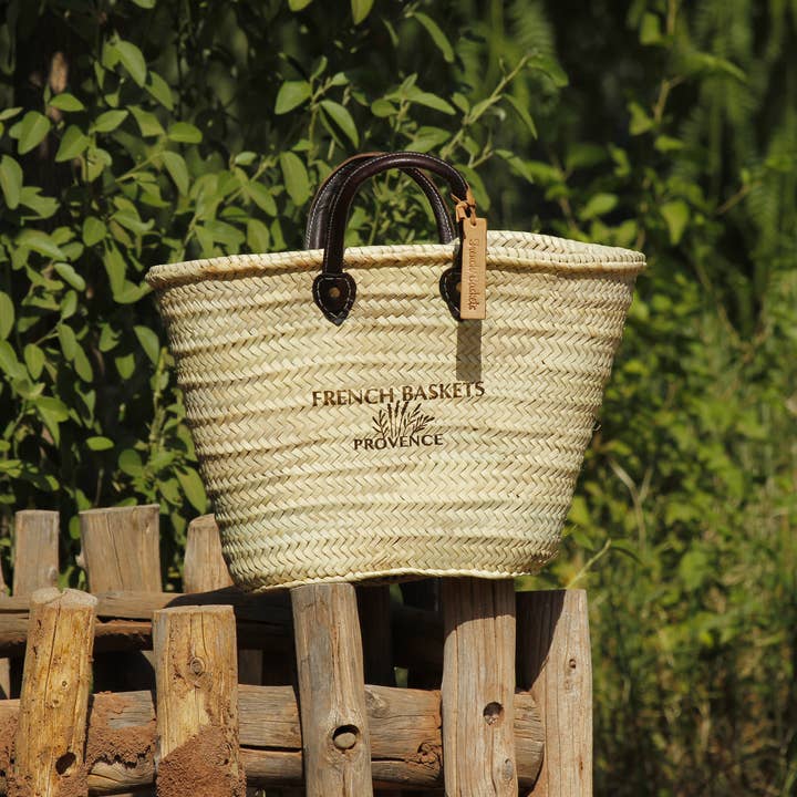 French Baskets - Wholesale Bag Strap - Unisex - Straw Bag with Hot-Stamped French Baskets Provence Logo