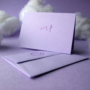 wtf - Hand Foiled Card for wholesale by Text From A Friend