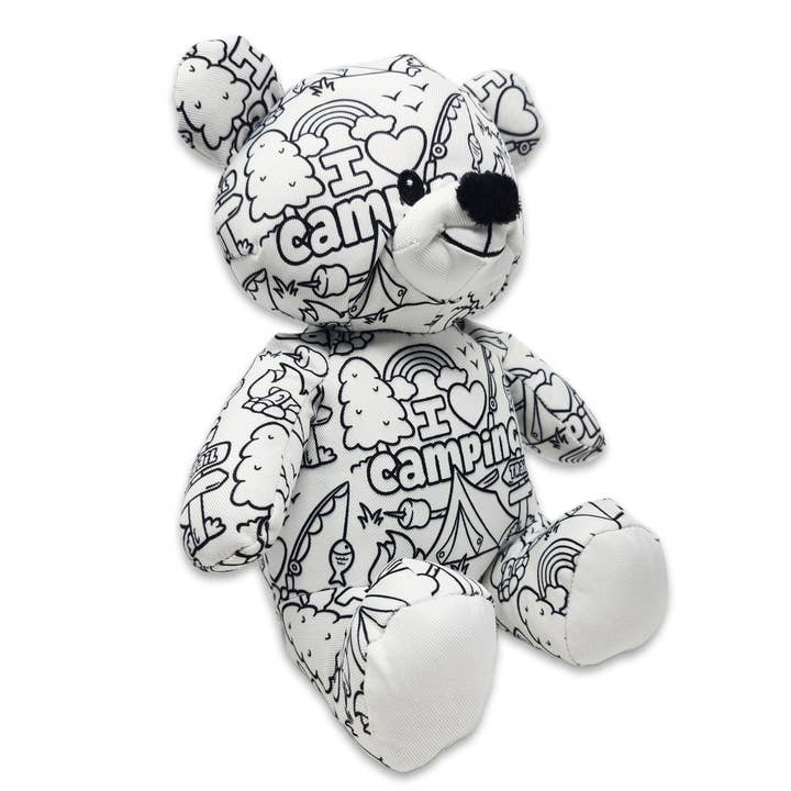 The RGU Group - Wholesale Stuffed/Plush Toy - Kids & Baby - 8.5" I Love Camping Color Me Plush Teddy