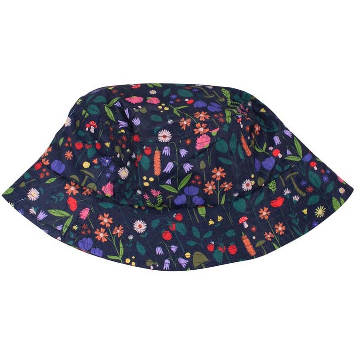 Danefae København - Wholesale Bucket Hat - Women's - Danebucket Rain AOP Hat Dk Navy BOTANICAL2