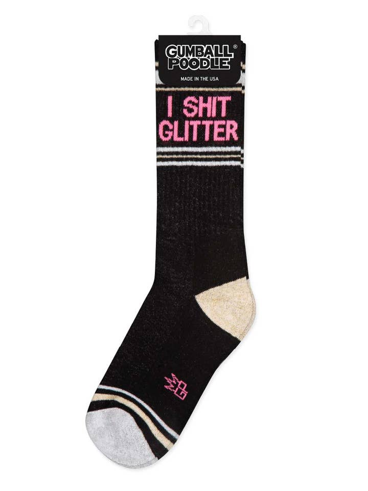 Gumball Poodle - Wholesale Socks - Unisex - I Shit Glitter Gym Crew Socks2