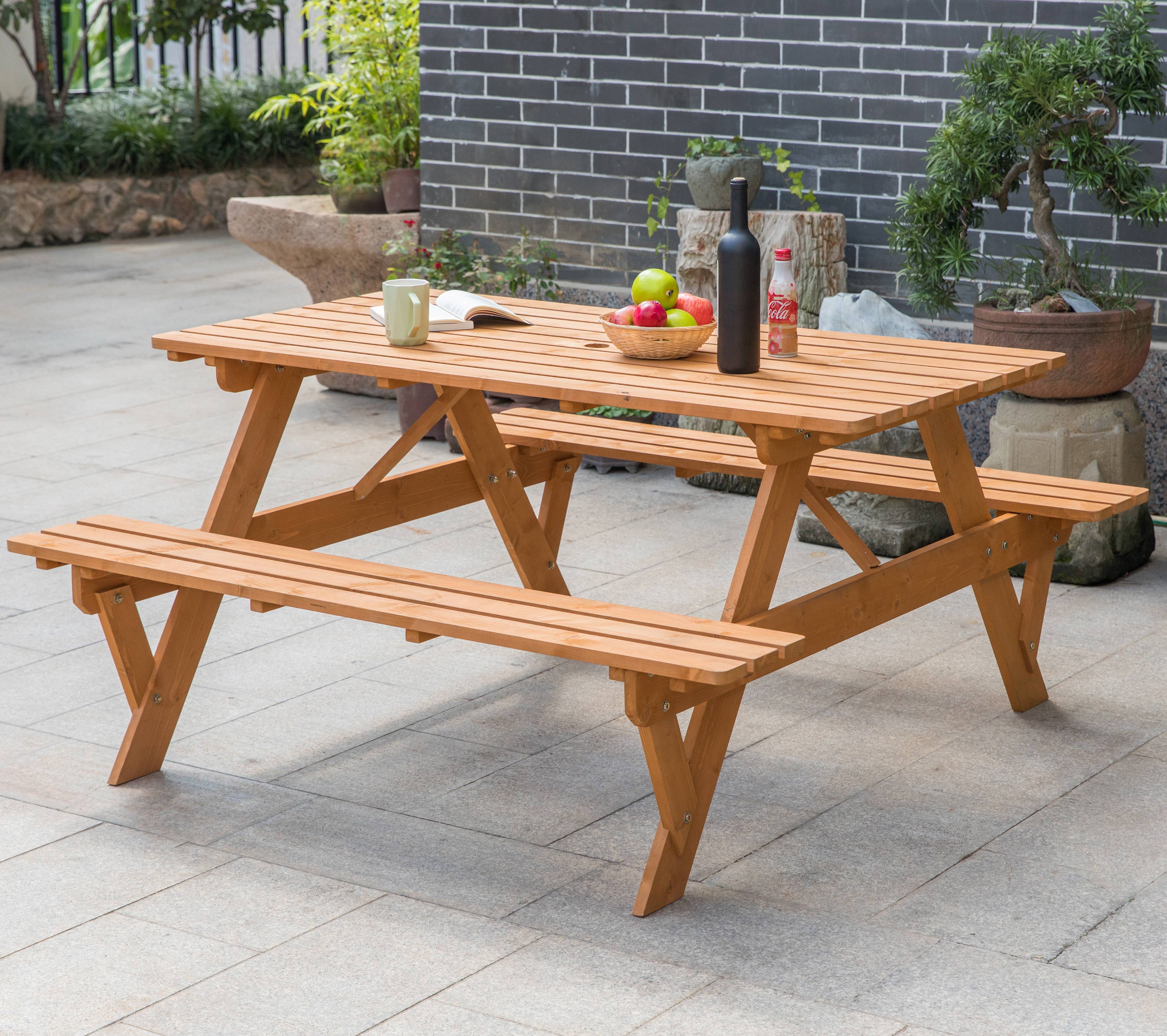 Quickway Imports - Wholesale Patio Table - A-Frame Outdoor Patio Deck Garden Picnic Table7
