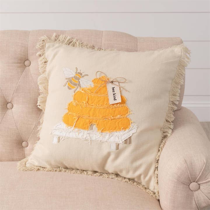 Audrey's Home & Gift - Wholesale Throw/Decorative Pillow - Pillow - Raggedy Bee Kind (PC)