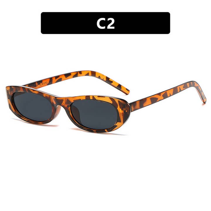 ACCITY - Wholesale Sunglasses - Women's - WOMEN NARROW FRAME RETRO OVAL SUNGLASSES_CWASG03315