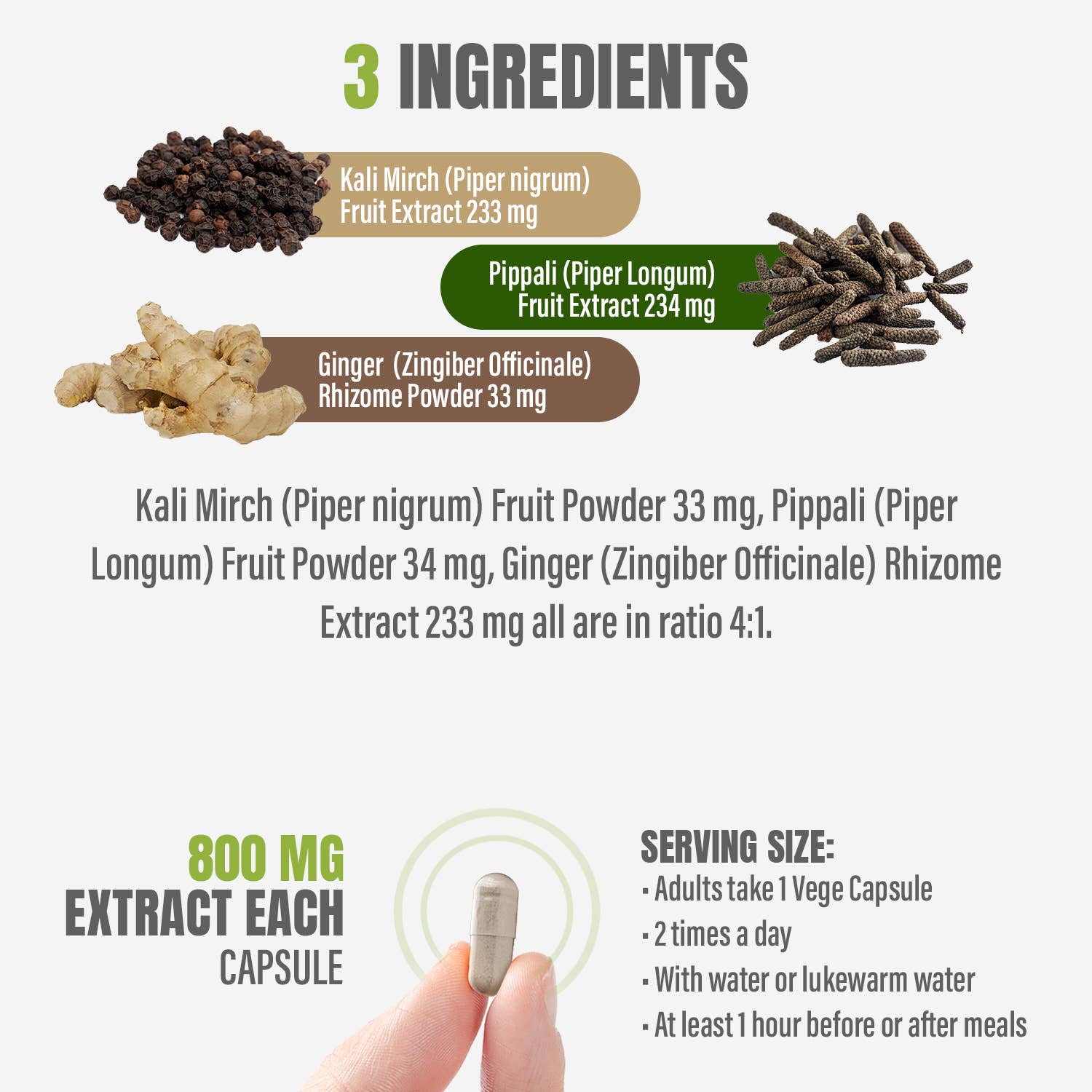 HerbsForever - Vente Supplément oral/vitamine - Complément à base de plantes ayurvédiques Trikatu 60 capsules végétales 800 mg1