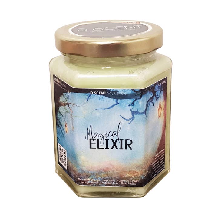 Vela de soja mágica ELIXIR | Tarro hexagonal grande para venta al por mayor de D SCENT