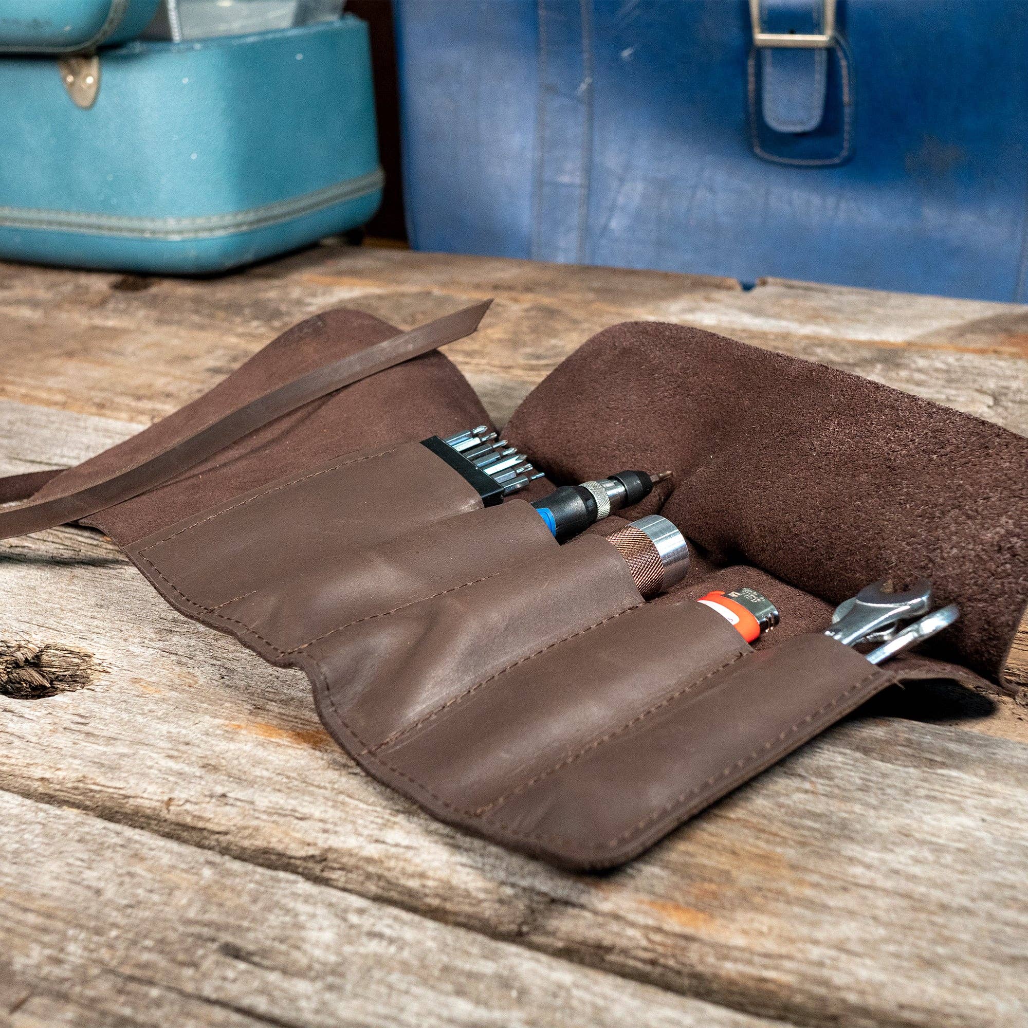 Allegory Handcrafted Goods – wholesale Verktygsset – Läder verktygsrulle4