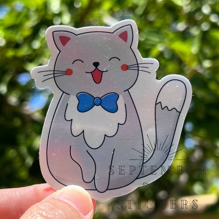 Cat Sticker | Waterproof Sticker | Hydro Sticker | Water Bot for wholesale by September Sky Stickers