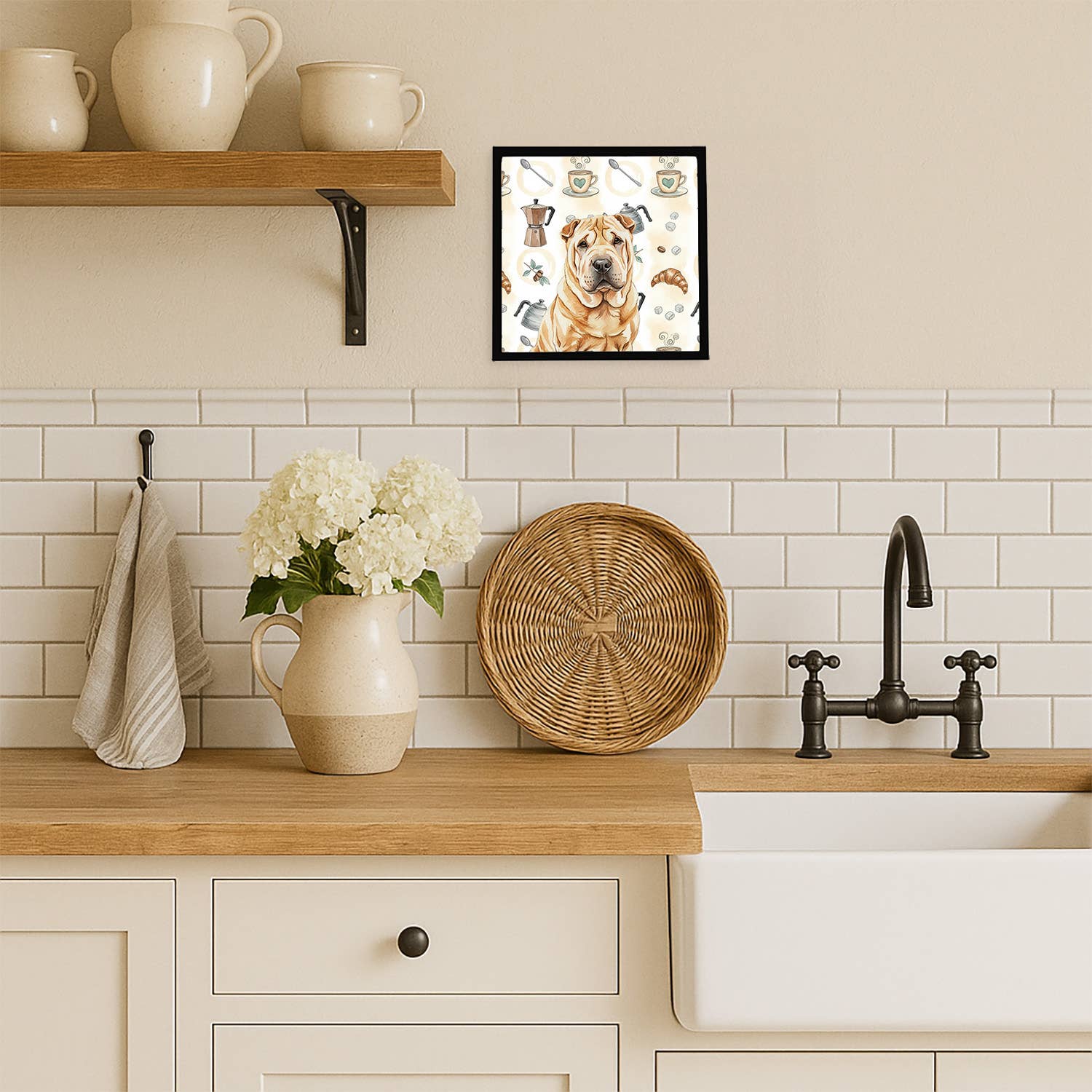 Caroline's Treasures - Wholesale Art Print - Red Shar Pei Coffee Bar Metal Print WDK76090