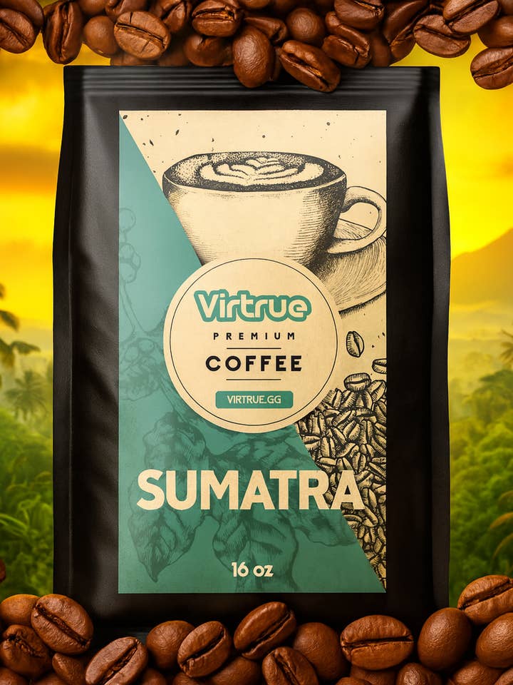 Sumatra Medium Roast Coffee | 16oz - Small Batch, Gourmet for wholesale by Virtrue